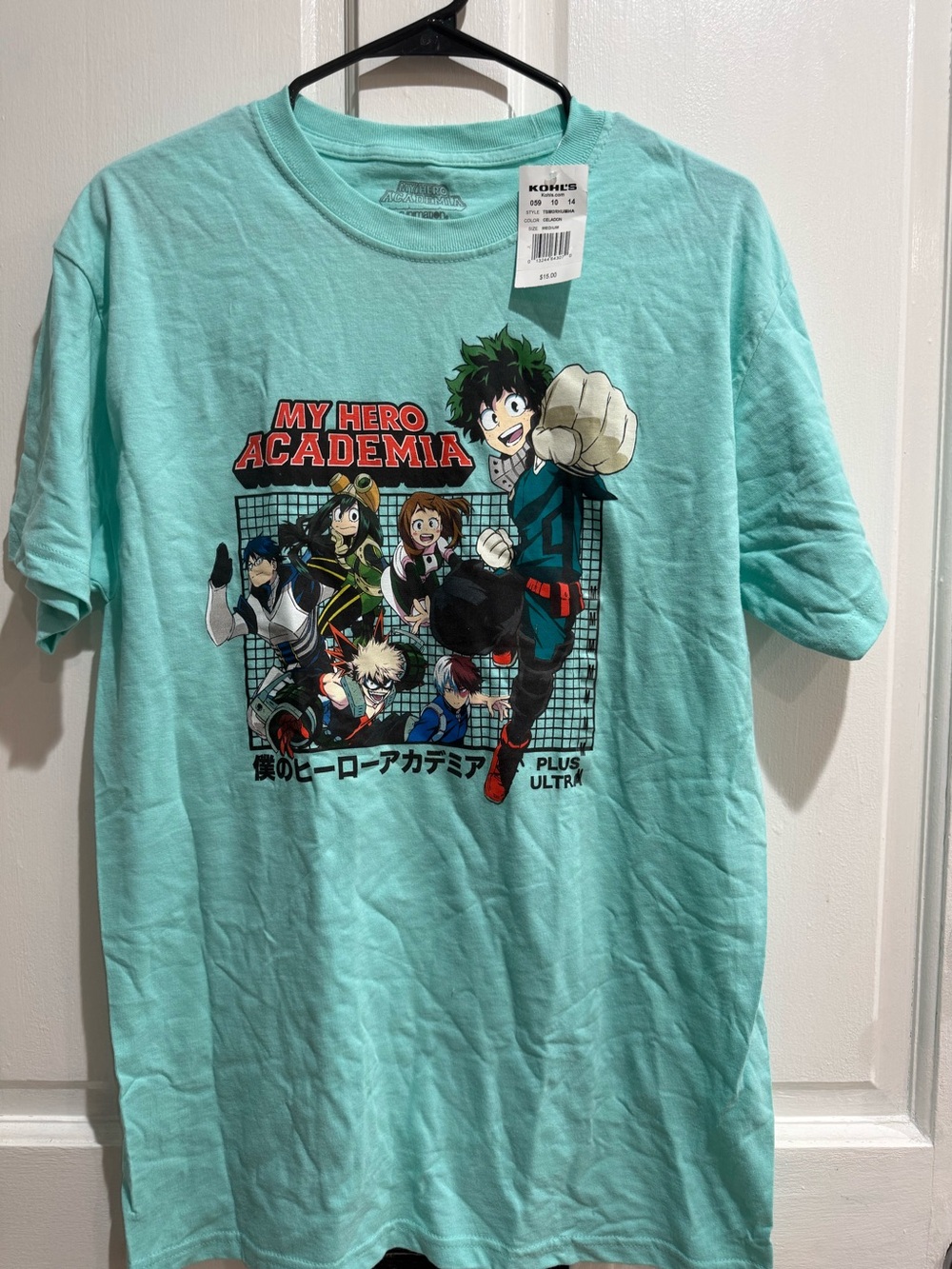 My Hero Academia Men Graphic Tee - Mint Green